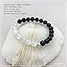 Joyfulmuze Black Tourmaline Selenite Bracelet, Handmade Stretch Jewelry, Natural Calming Crystals, Simple Genuine Chakra Energy Bracelet, Gifts for Women and Man, 8mm