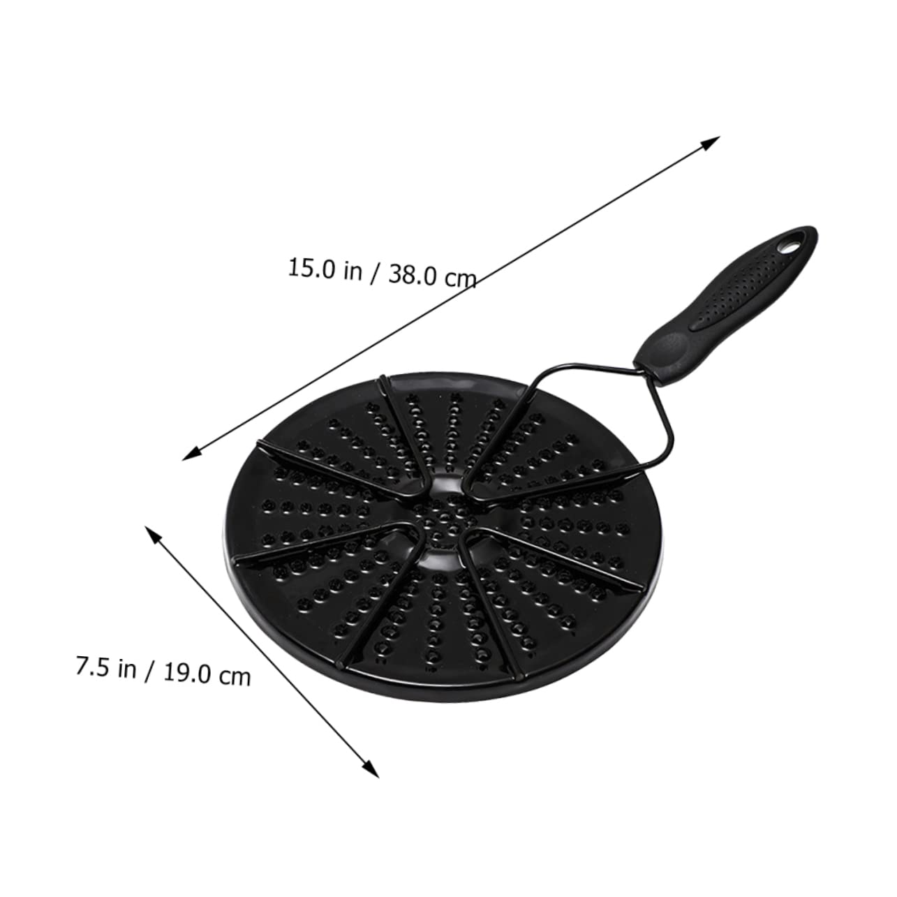 NULYLU 1pc Cookware Adapter Plate Thermal Guide Plate for Electric Stove Flame Diffuser for Gas Stove Iron Enamel Construction Black