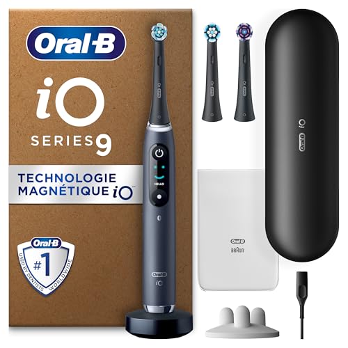 Oral-B Brosse A Dents Electrique iO 9 Noire, 7 Modes De Brossage Dont Blancheur Et Soin Des...