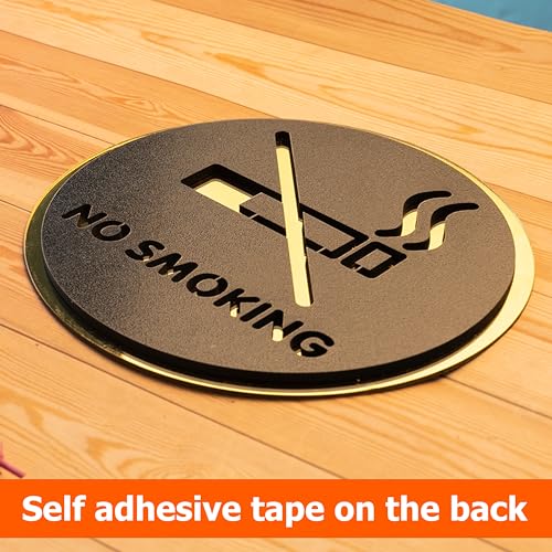 Image of Rousrie No Smoking Stickers For Glass Doors (Size: 6 Inch) For Office, Stores, Cafe, Hotel, Restaurant, Business & Shop, Self-Adhesive, Acrylic Signage (No smoking)