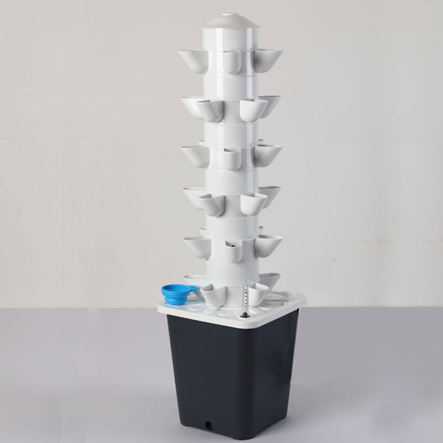 Torre idroponica, Sistema di Coltivazione Senza Suolo, con Pompa dell'Acqua, Cestino a Nido, Spugna e Serbatoio dell'Acqua Mobile, per Erbe aromatiche, Frutta e Verdura