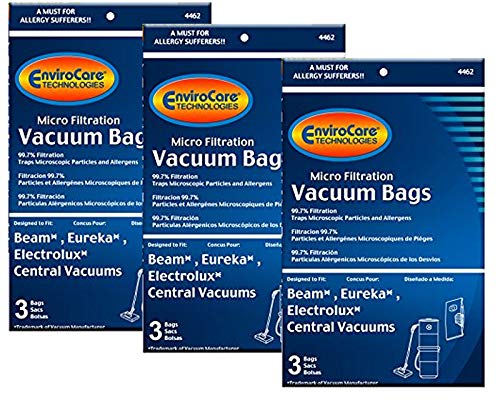 9 sacs aspirateur EnviroCare pour Eureka Beam et Electrolux central
