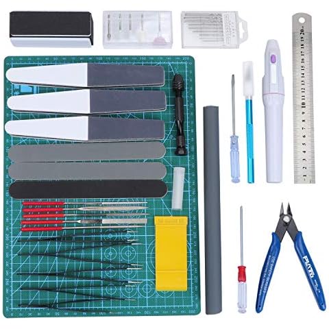 Aussel 33 Pieces Gundam Model Tools Kit, Model Basic Tools Craft Set, Hobby Building Craft Set for Basic Model Building Repairing and Fixing Cover
