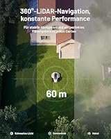 MAMMOTION YUKA mini 2 1000 Mähroboter ohne Begrenzungskabel, Empf.1000 m², ohne RTK& 360°LiDAR& Dual-KI Vision, Steigungen bis zu 45%, 6.1 Ah Akku Lange Batterielaufzeit, DropMow, Schnitthöhe 2-6 cm – Ansicht 3
