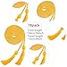 Haconba 18 Pieces Graduation Honor Cords Rayon Braided Honor Ropes Bulk with Tassel for Students Bachelor Master Doctoral Gown Graduation Decor (Gold)
