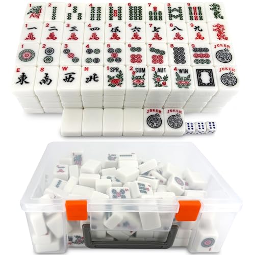 Juego de Mahjong Americano con 166 fichas y caja miniatura 2