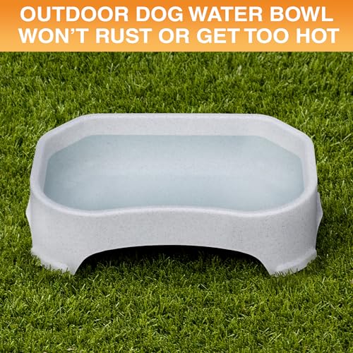 Image of Neater Pet Brands Extra Large Water Bowl for Dogs, Outdoor Dog Water Bowl (1.25 Gallon XL Capacity), Big Trough Style Food Dish for Indoors or Outside, No Spill Large Dog Bowls, Vanilla Bean