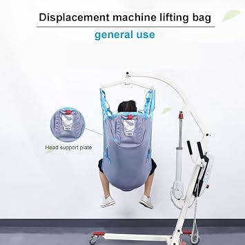 Medical Patient Lift Sling Universal Lift U Sling 605lb Capacity Divided Leg Slings for Patient Lift Toileting Transfer Slings Split Legs with Commode Opening Compatible with Various of Lifts (XL)