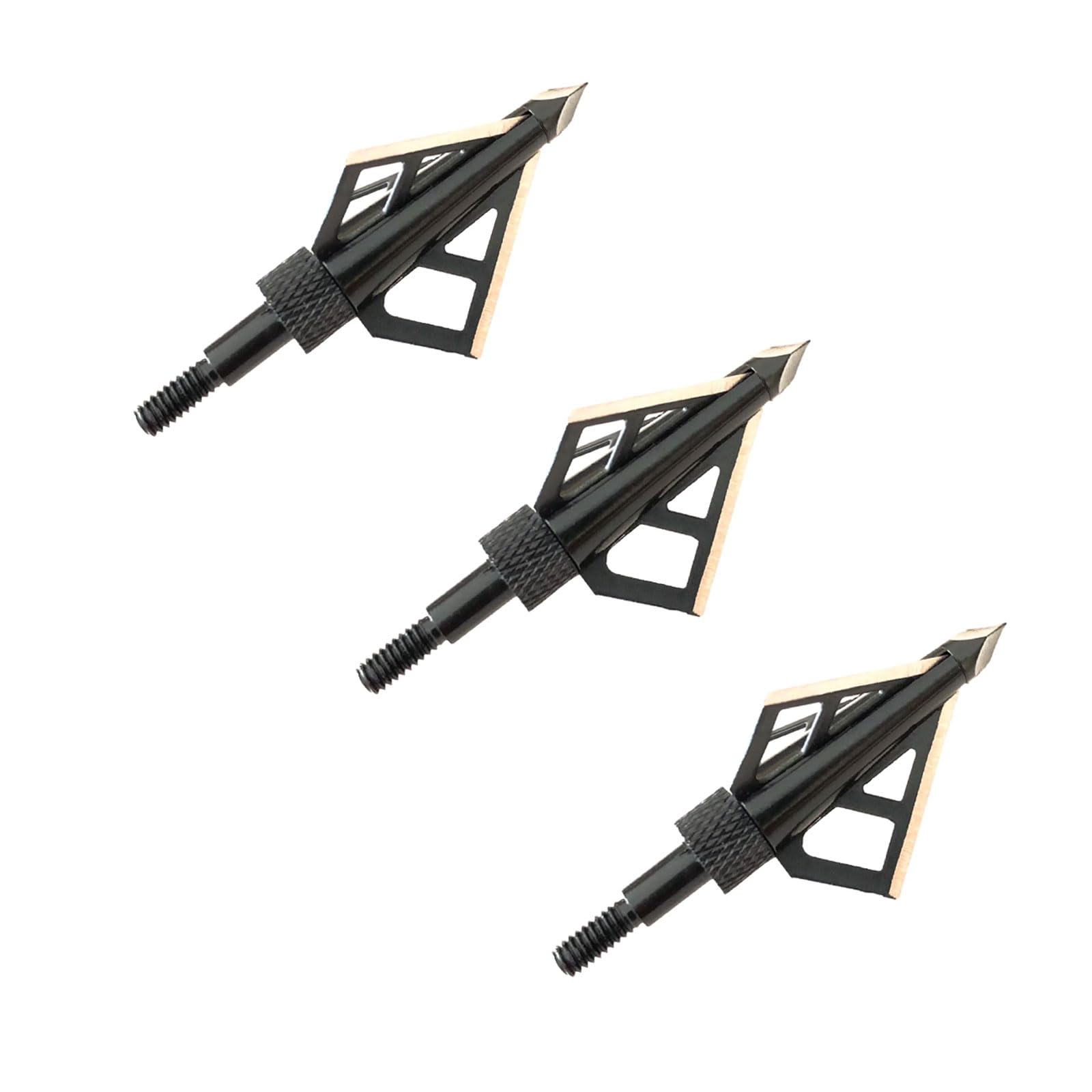 HME Archery Hunting Stainless Steel 1 3/16 Inch Cutting Diameter 100 Grain Fixed Blade Broadhead Pack