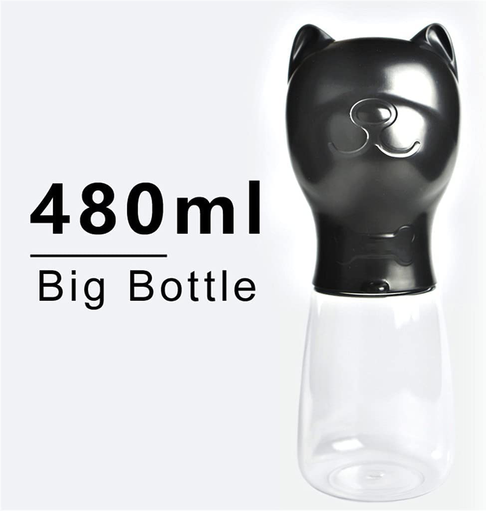 Fuente para Gatos, Bebedero Gatos 480 ml Botella de Agua de Mascotas portátiles for Perros Bulldog French Pug Travel Puppy Cats Bebiendo Tazón Al Aire Libre Agua de Agua Pet Alimentador
