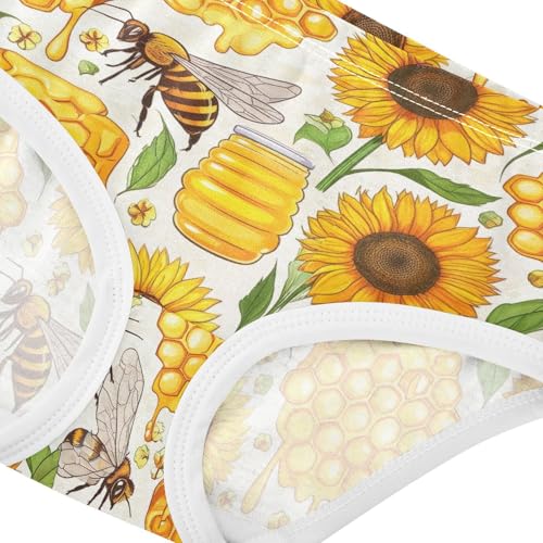 Cartoon Bees Honeycomb Toddler Underwear Floral 2t Cotton Panties for Girl Animal Briefs Underpants4