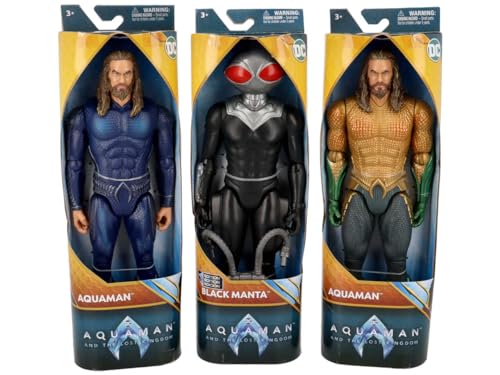 Spin Master Aquaman DC Comics, Figura de acción 30 cm, Detalles fieles al Estilo de la película, fácil de Colocar en Diferentes posturas