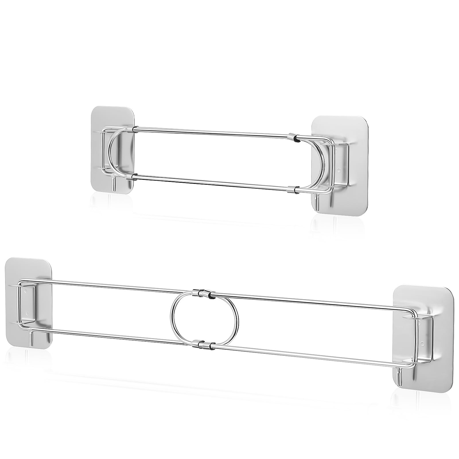 Barre de rangement d'angle inox pour salle de bain de camping-car