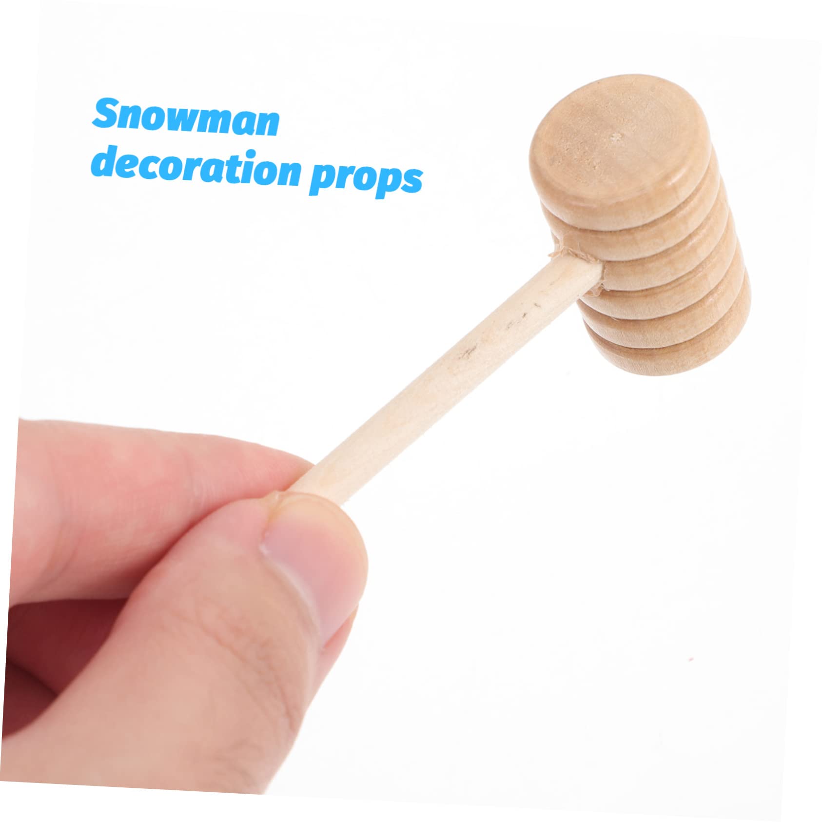 IMIKEYA 3 Sätze DIY Schneemann Dekorationsset Als Schneemann DIY Zubehör Schneemann, Der Stütze Verziert Weihnachtsschneemann Dekorationsset Weihnachts-schneemann-bausatz Hölzern