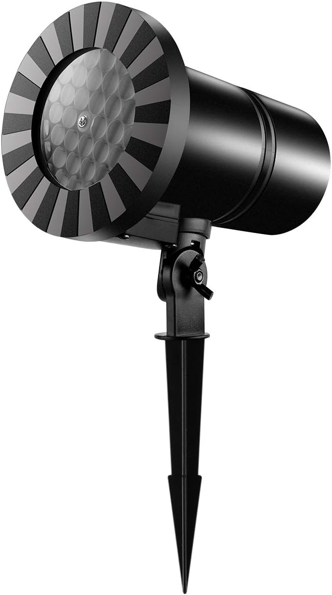 Snowfall Christmas Light Outdoor Projector, White Snowflake Flurries Rotating Spotlight Landscape Decorative Lighting for Wedding Birthday New Year Stage