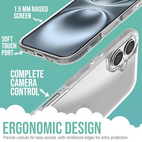 Image of Smartish iPhone 16 Plus Clear Case - Gripmunk [Lightweight + Protective] Slim Drop Tested Ultra Thin Grip Cover for Apple iPhone 16 Plus - Clearly Clear