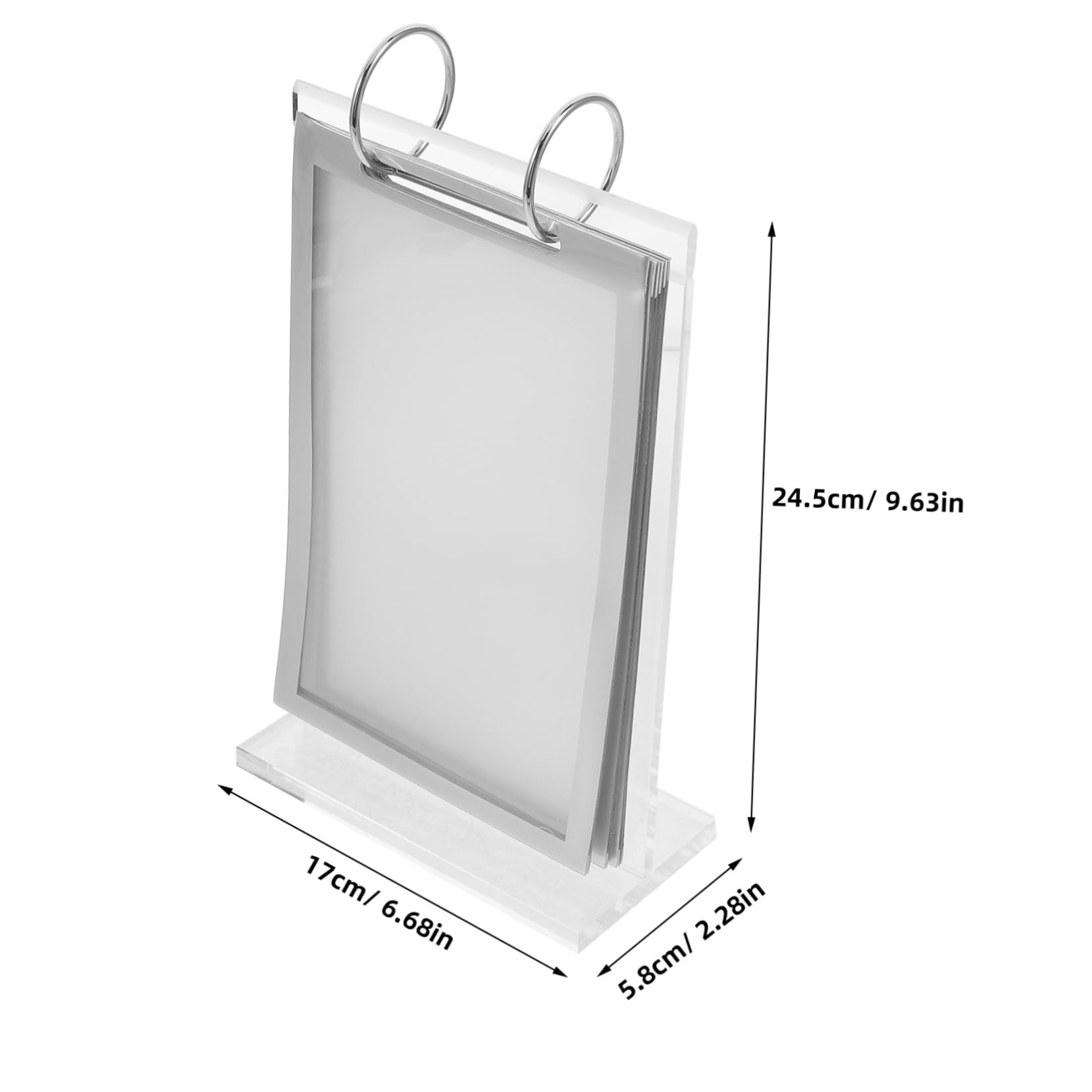 VILLCASE Elegant Acrylic Advertising Display Stand Flip Menu Holder Stand Restaurant Menu Holder Desktop St
