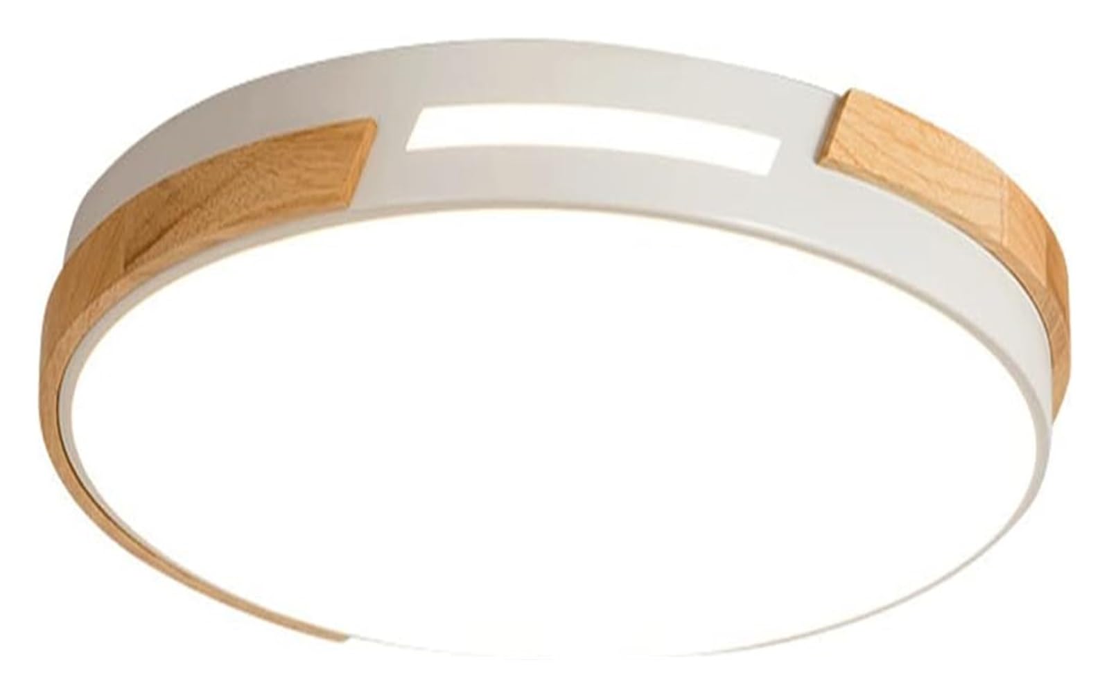 KXEcoLife Ceiling Lamp Personalized Panel Lights Easy to Install Flat 3 Dimmable Flush Fixtures Light for Study Villa Bedroom Corridor(Blanc,19.7in)
