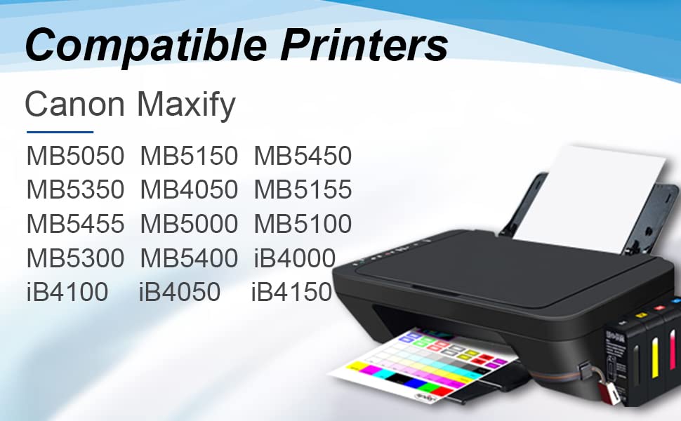 5 Cartuchos De Tinta Compatible PGI-2500XL Para Impresoras Canon Maxify - Negro Y Color, Alta Calidad Y Ahorro De Costes