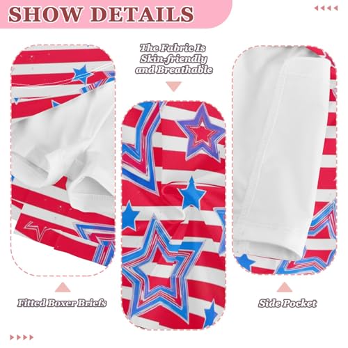 Little Girls Skort High Waisted Tennis Skirt with Shorts Flowy Athletic Cheer Skorts Red Blue White Stars Stripes3