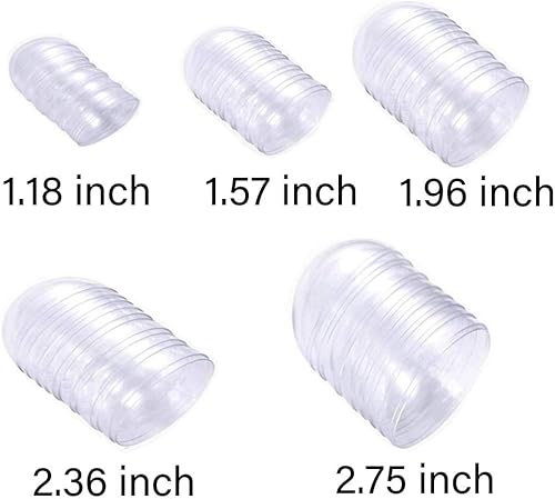 Miniatura 10 de 20 bolas de adorno de Navidad, bolas de adorno rellenables de plástico transparente, juego de moldes de bomba de baño de 3.150 in, bolas acrílicas