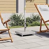 Gecheer Sonnenschirmständer Granit 30 kg Quadrat Grau Sonnenschirmständer für Balkon Garten...