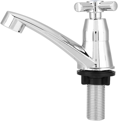 Miniatura 1 de Grifo frío individual, grifo de lavabo de fregadero de cocina, tratamiento de superficie ABS, cromado solo grifo frío, grifo rociador de agua, toque