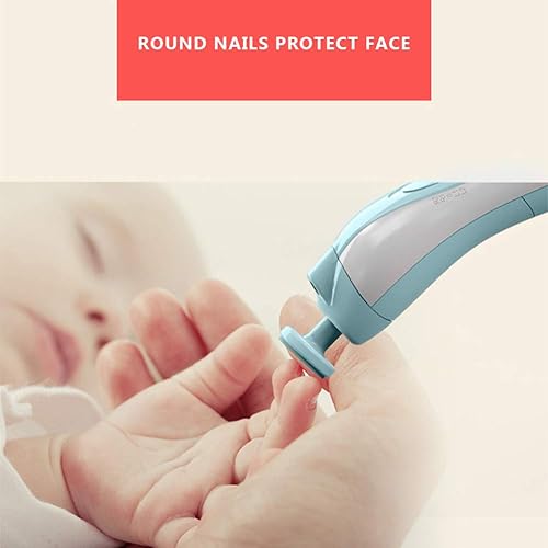 Miniatura 2 de Cortaúñas eléctrico para bebé con luz y batería para recién nacidos con 6 cabezales de repuesto