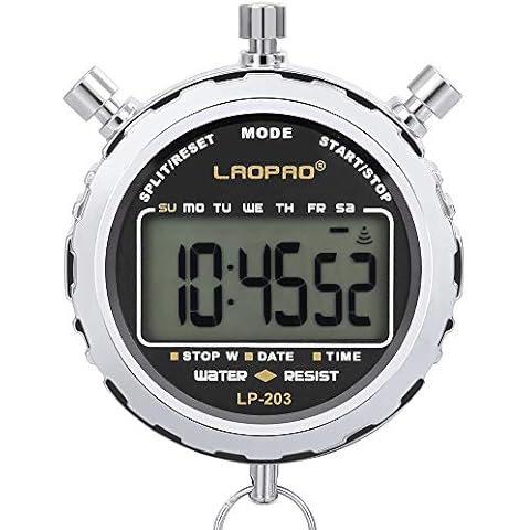 Stopwatch,1/100 Seconds Timing 2 Pcs Memories Daily Waterproof Electronic Chronograph Timer for Soccer Football Baseball Outdoor Sports Cover