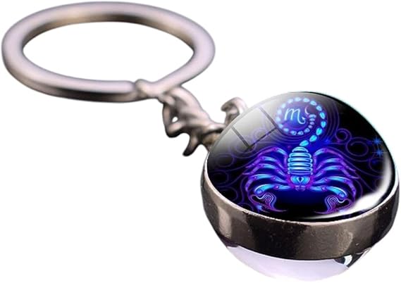 New 2026 12 Zodiac Sign Luminous Keychain Keyring Aries Taurus Gemini Cancer Leo Scorpio Constellation Key Chain Buckle Glowing Gifts Jewelry Fashion Accessories Creative Gift