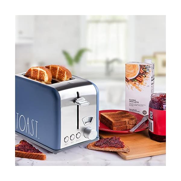   Rae-Dunn-Toaster-Stainless-Steel-2-Slice-Square-Toaster-Wide-Slot-with-5-Browning-Levels-with-Bagel-Defrost-and-Cancel-Options-Navy