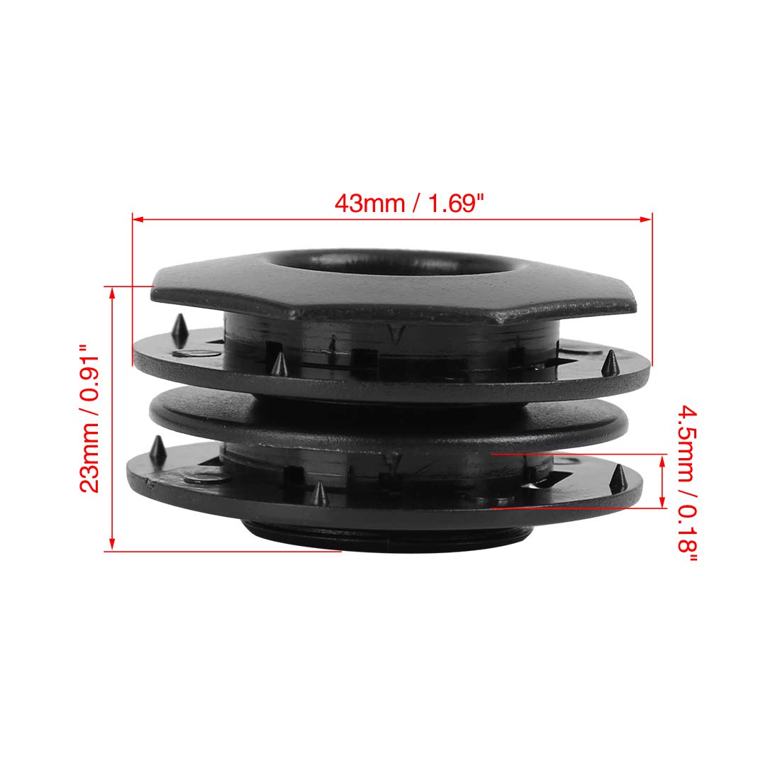 X AUTOHAUX - 4 Clip Di Fissaggio Per Tappetini Auto - Antiscivolo In Plastica - Fissaggio Sicuro Per Tappeti A Doppio Strato - Nero