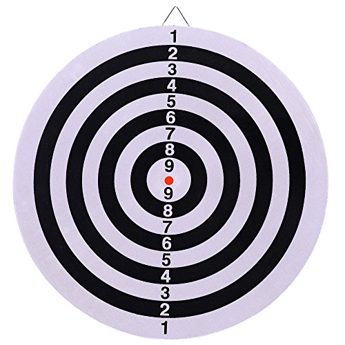 BETTERLINE Dartboard and Scoreboard Set Includes 6 Steel Tip Dart - Gift for Home, Office, Man Cave, Game Room (18" Inch - Flocked & Wired Numbers)