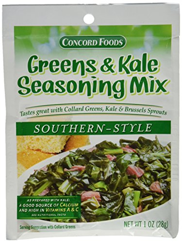 Concord Foods Southern Style Greens & Kale Seasoning Mix (Pack of 4) 1