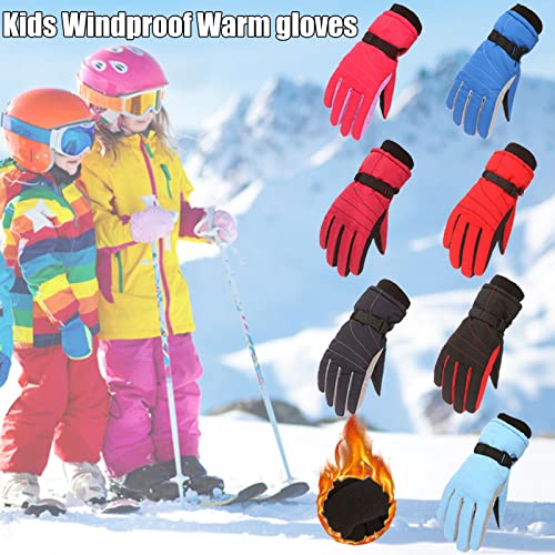 Kids Mittens Children Winter Snow Waterproof Thick Warm Windproof Snow Gloves for Girls Boys4