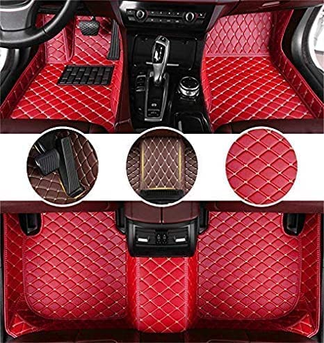 Auto Tappetini in Pelle su Misura per LAND ROVER Range Rover Sport(without computer box,light Square) 2010-2013, Antiusura Tappetini per Auto, Impermeabile Tappetini in Moquette, Timone Sinistro