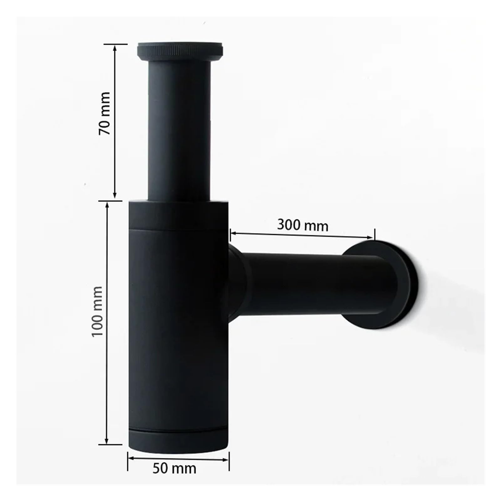 Lavabo sifónico Bathroom Pop-up Basin Waste Drain Wall Connection P-Traps Pipe Quality Brass(Chrome)