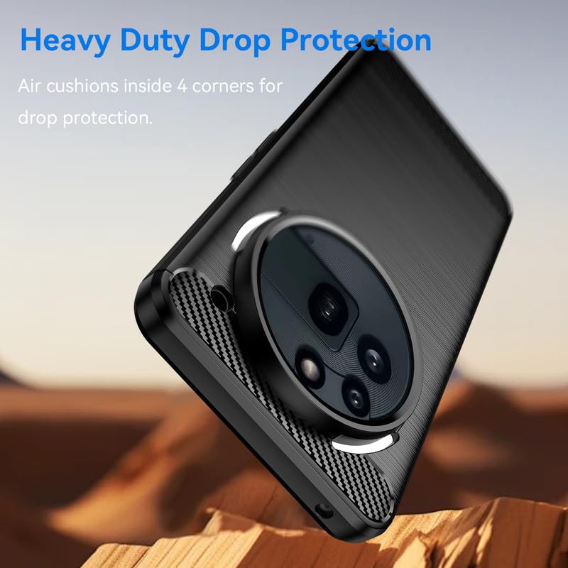 Image of Hybrid Carbon Fiber Back Case for Nothing Phone 3A Pro (Black)