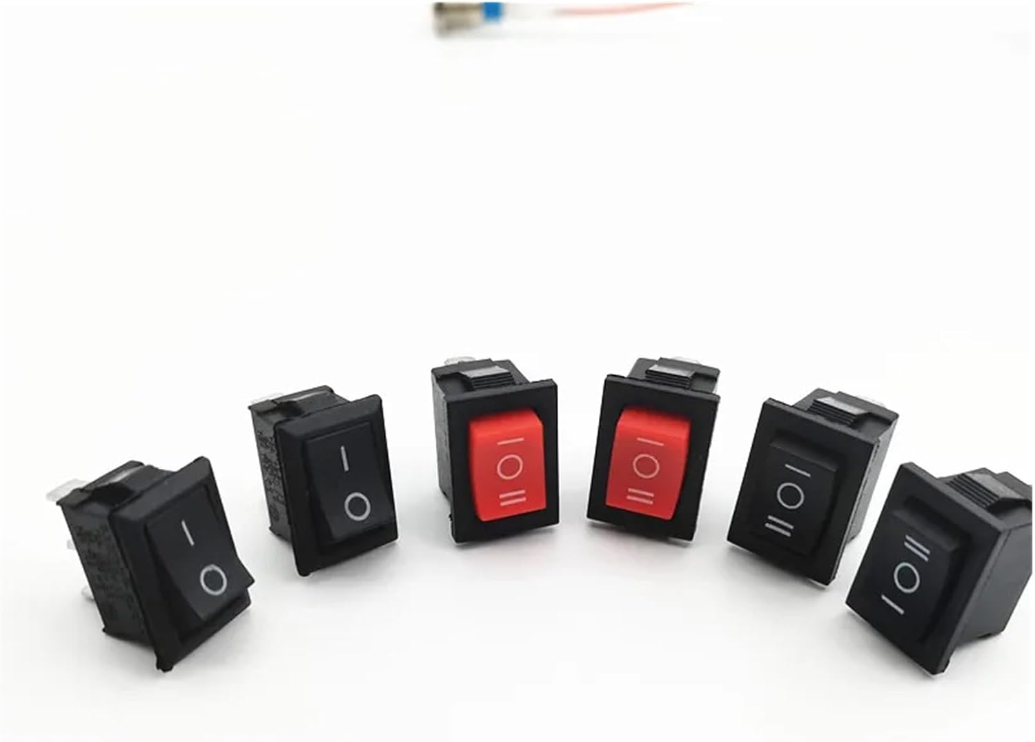 5Pcs KCD1 3Pin Boat Car Rocker Switch 6A/10A 250V/125VAC Push Button Switch(Waterproof Cap)