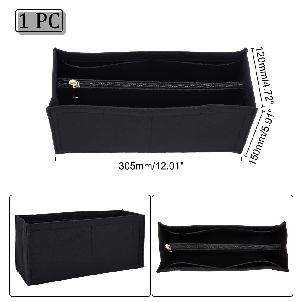 Insert Organisateur Sac à Dos En Feutre - Multi-poches - 19.5x12x26.5cm - Noir