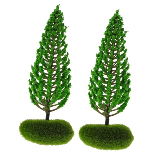 AKOOSY 2個 ミニチュア行道樹 建築模型用リアル景観植物 模型レイアウト用シミュレーションツリー サンドテーブル装飾