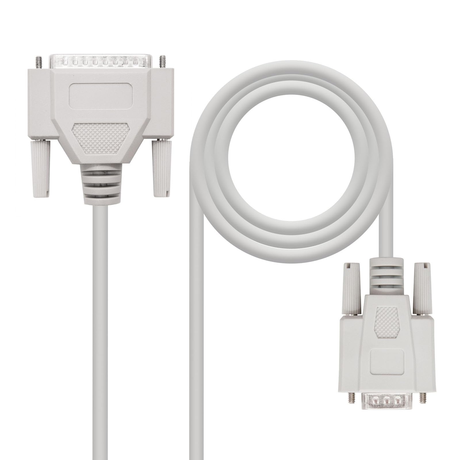 Blendend Cavo serie Null Modem con connettori DB9 femmina a DB25 maschio, lunghezza 1,8 metri, ideale per connessioni dati tra dispositivi.