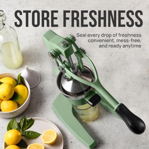 Image of Zulay Kitchen Cast Iron Juicer - Heavy Duty Manual Juicer with Detachable Strainers for Easy Cleaning, Orange Juice Press for Citrus Fruits, Perfect for Bartenders, Juice Lovers & Health Enthusiasts