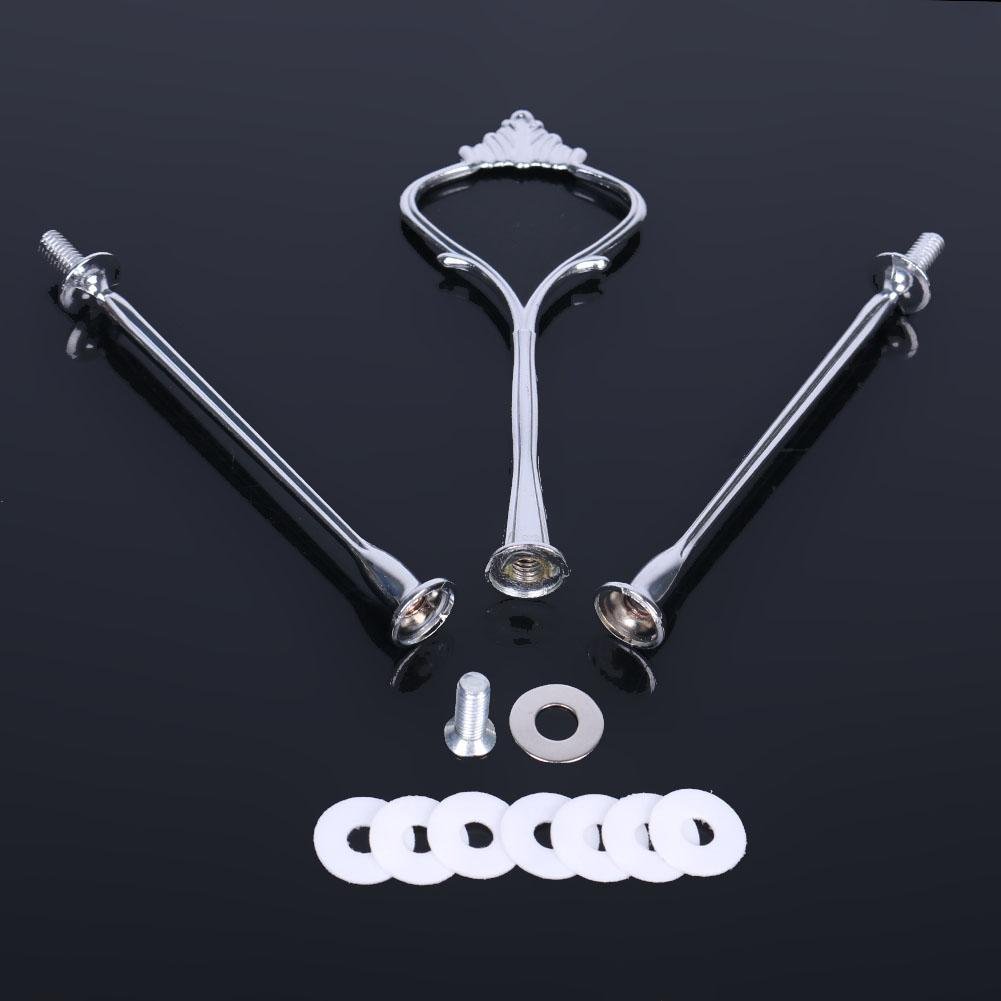 3 Tier Stainless steel Round Cupcake Stand Wedding Birthday Cake Display Tower Without Plants