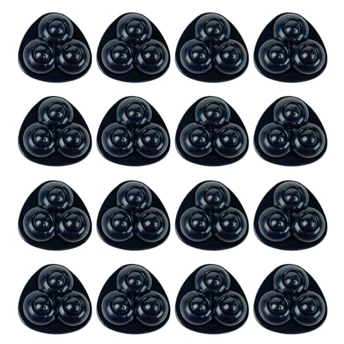 16 PCS Rotelle per Mobili Piccolo Mini Rotelle per Elettrodomestici,Ruote Autoadesive per Spostare Mobili per Elettrodomestici da Cucina con Rotazione a 360°(Nero,Perline in nylon)