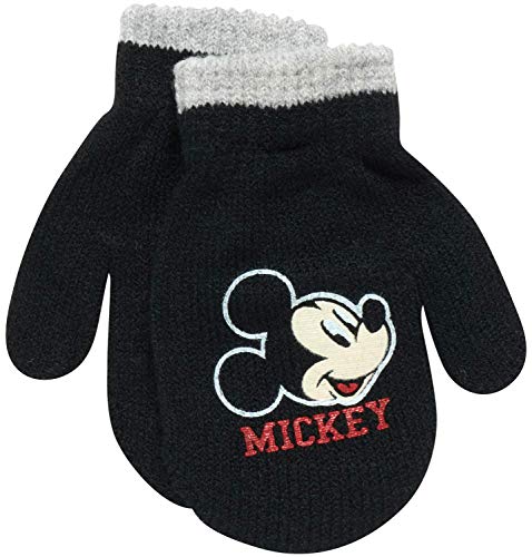 Disney Boys Mickey Mouse Winter Hat And 2 Pair Mitten Or Gloves Set (Age 2-7), Size Age 2-4, Mickey Mouse Mitten Grey #TOP4