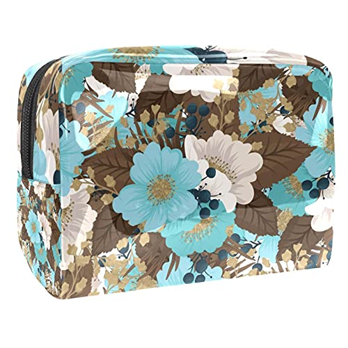 Trousse à maquillage fleurs blanches pour vos voyages et retouches