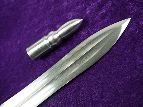 Longquan Sword Taiji Spear/Damascus Steel/Hand Made/Since The Distribution Of Wood #TOP6