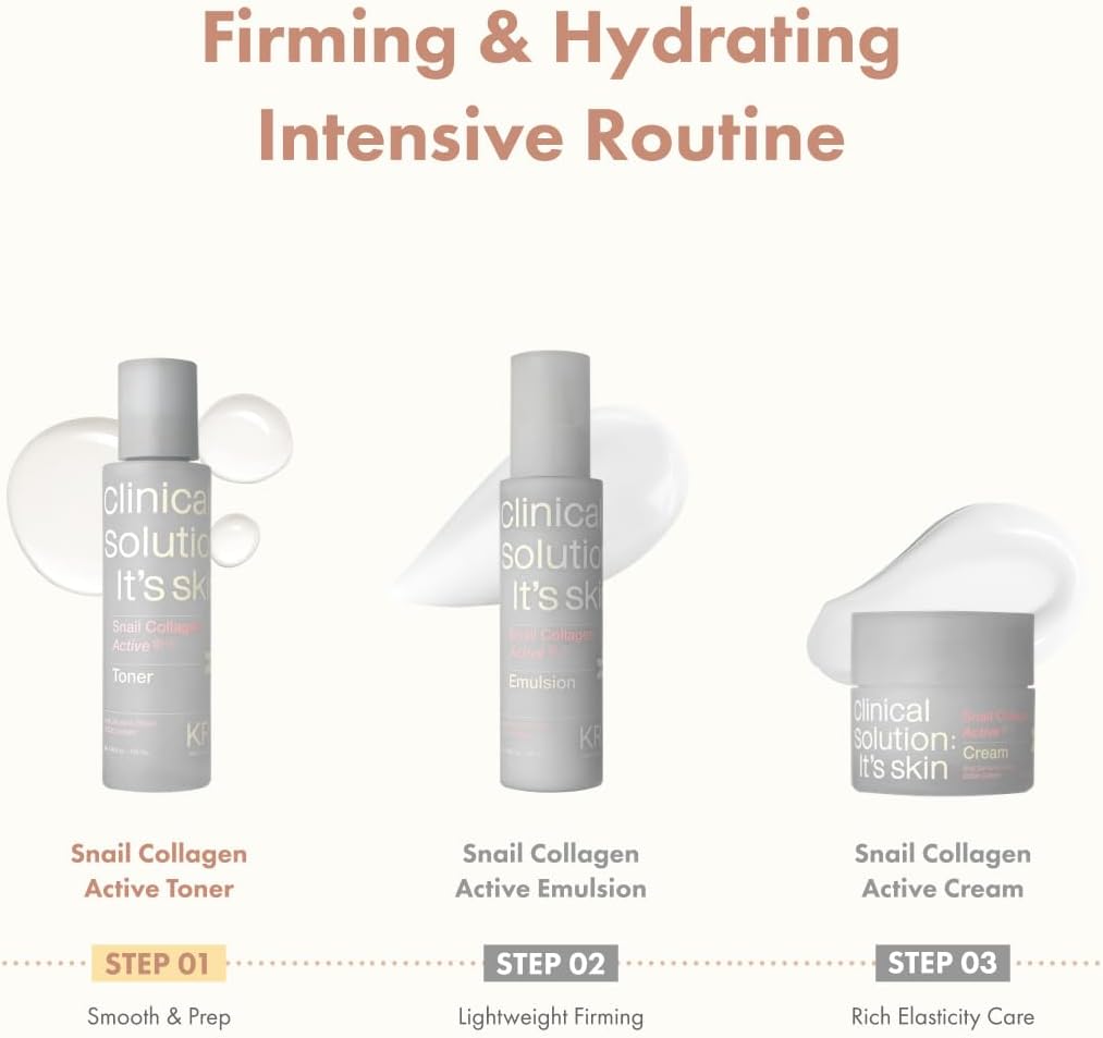 It'S SKIN Active Snail Collagen Toner 4.05 fl.oz, Hydrating Liposome Encapsulated Toner, Snail Mucin & Dual Collagen, Elasticity, Radiant Skin, Non-Sticky Moisturizing, Korean Skincare