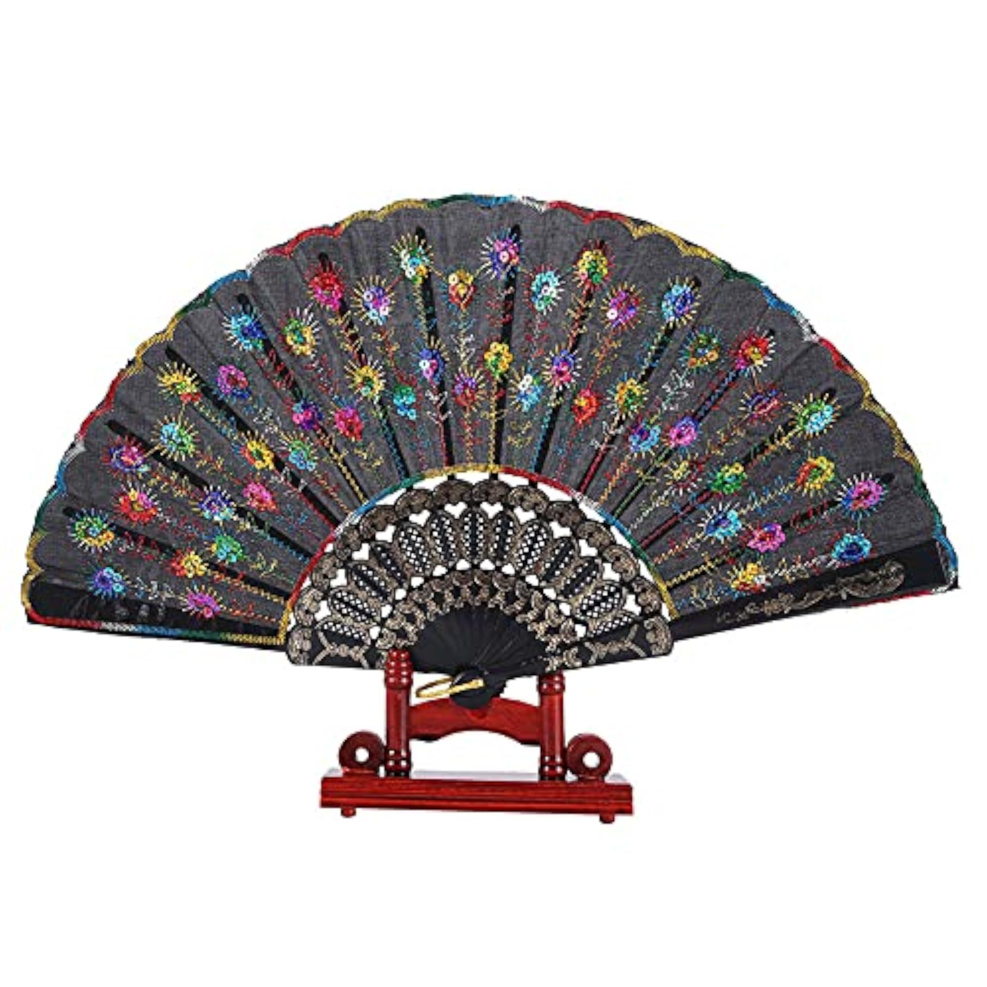 Decorative Chinese Folding Fan Stand for Weddings